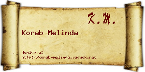 Korab Melinda névjegykártya